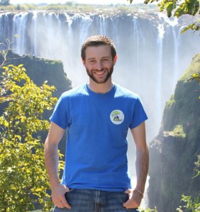 The author at Victoria Falls