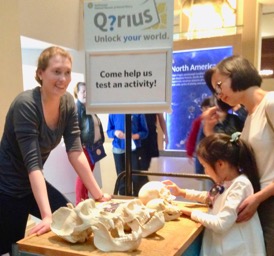 The author, Meagan Vakiener, sharing her research at the Smithsonian Museum of Natural History.