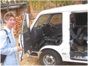 The author with their car