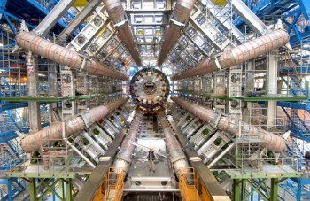The Large Hadron Collider, with a person for scale. © NASA