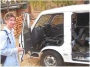 The author with their car